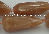 CNG5613 15.5 inches 15*35mm - 18*45mm faceted teardrop moonstone beads