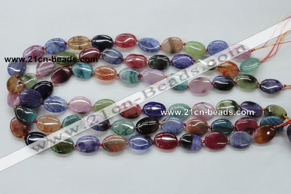 CAA550 15.5 inches 12*16mm oval dyed madagascar agate beads