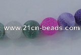 CAG7566 15.5 inches 4mm round frosted agate beads wholesale