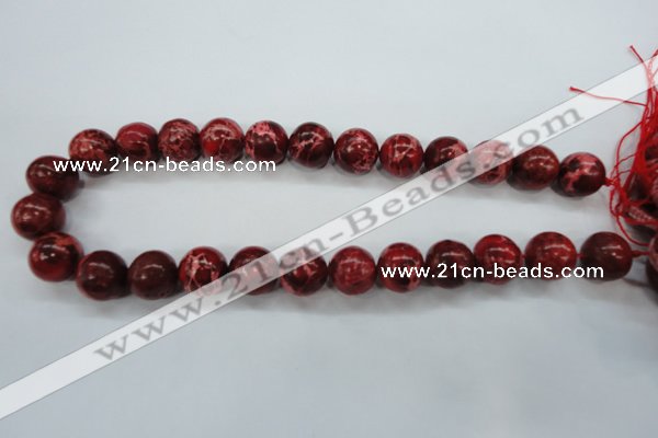 CAT165 15.5 inches 16mm round dyed natural aqua terra jasper beads