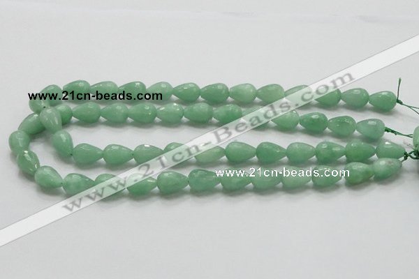 CBJ21 15.5 inches 10*14mm faceted teardrop jade beads wholesale