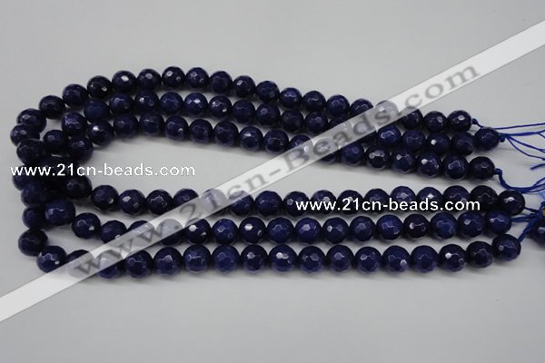 CCN1214 15.5 inches 10mm faceted round candy jade beads wholesale