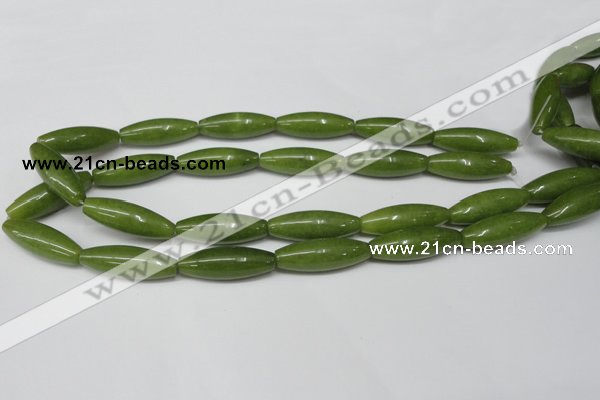 CCN134 15.5 inches 10*30mm rice candy jade beads wholesale