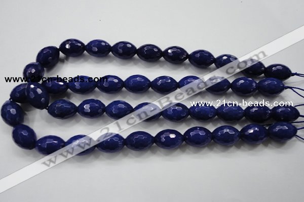 CCN1475 15.5 inches 13*18mm faceted rice candy jade beads wholesale