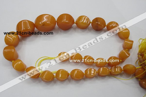 CCN1546 15.5 inches 10*14mm - 20*30mm twisted tetrahedron candy jade beads