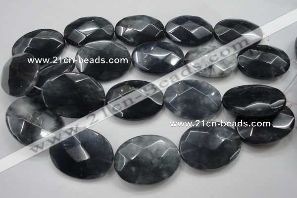 CCN1646 15.5 inches 30*40mm faceted oval candy jade beads