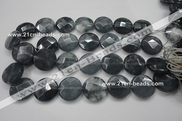 CCN1654 15.5 inches 25mm faceted coin candy jade beads