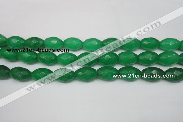 CCN186 15.5 inches 13*18mm faceted rice candy jade beads