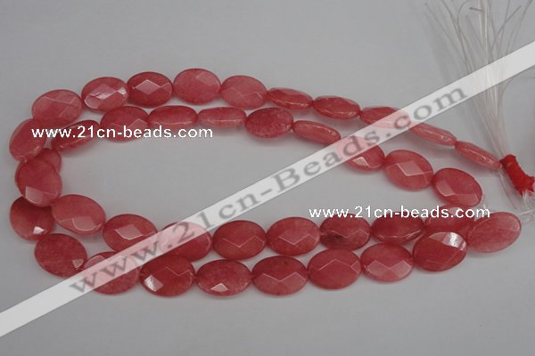 CCN2218 15.5 inches 15*20mm faceted oval candy jade beads