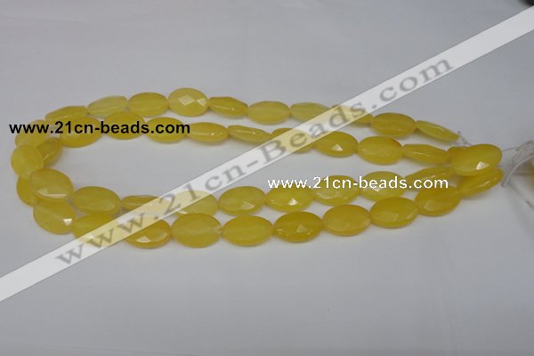 CCN226 15.5 inches 12*18mm faceted oval candy jade beads