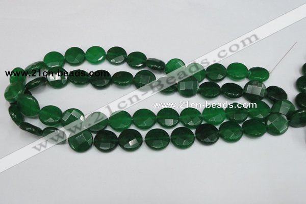 CCN243 15.5 inches 15mm faceted coin candy jade beads wholesale