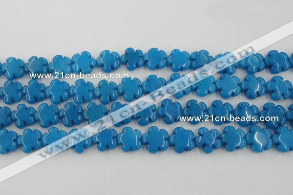 CCN2664 15.5 inches 16mm carved flower candy jade beads wholesale