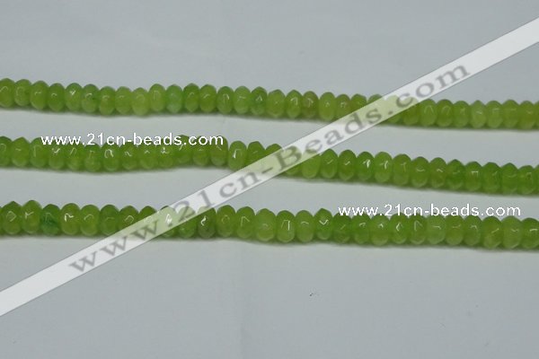 CCN2862 15.5 inches 4*6mm faceted rondelle candy jade beads