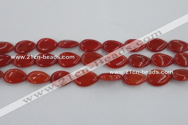 CCN3893 15.5 inches 18*25mm flat teardrop candy jade beads