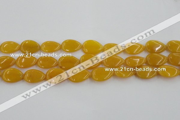 CCN3897 15.5 inches 18*25mm flat teardrop candy jade beads