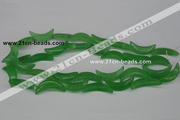 CCN422 15.5 inches 8*30mm curved moon candy jade beads wholesale