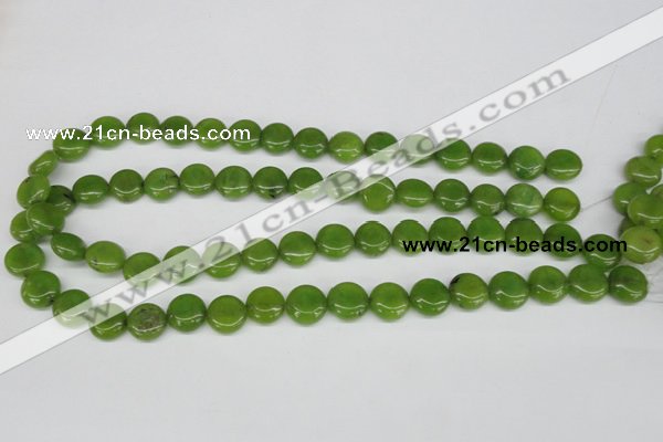 CCN482 15.5 inches 12mm flat round candy jade beads wholesale