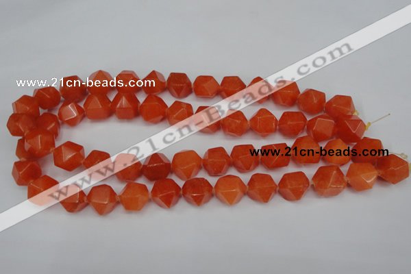 CCN662 15.5 inches 15*15mm faceted nuggets candy jade beads