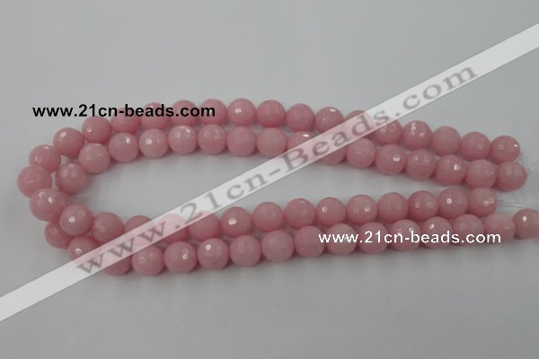 CCN837 15.5 inches 14mm faceted round candy jade beads wholesale