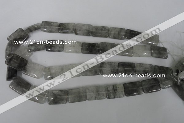 CCQ431 15.5 inches 15*20mm rectangle cloudy quartz beads wholesale