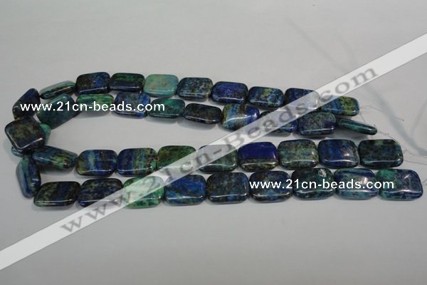 CCS177 15.5 inches 15*20mm rectangle dyed chrysocolla gemstone beads