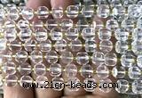 CCU1350 15 inches 6mm - 7mm faceted cube white crystal beads
