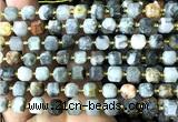 CCU1385 15 inches 6mm - 7mm faceted cube eagle eye jasper beads