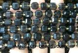 CCU1457 15 inches 8mm - 9mm faceted cube smoky quartz beads