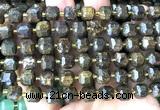 CCU1515 15 inches 8mm - 9mm faceted cube bronzite gemstone beads