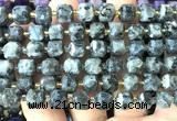 CCU1516 15 inches 8mm - 9mm faceted cube black labradorite beads