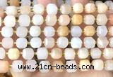 CCU1528 15 inches 8mm - 9mm faceted cube pink aventurine jade beads