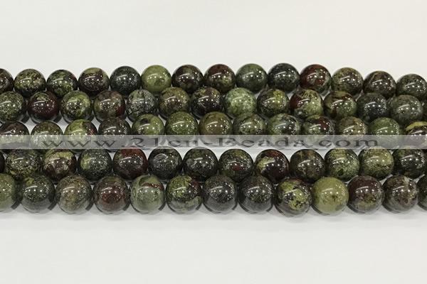 CDB343 15.5 inches 10mm round dragon blood jasper beads wholesale