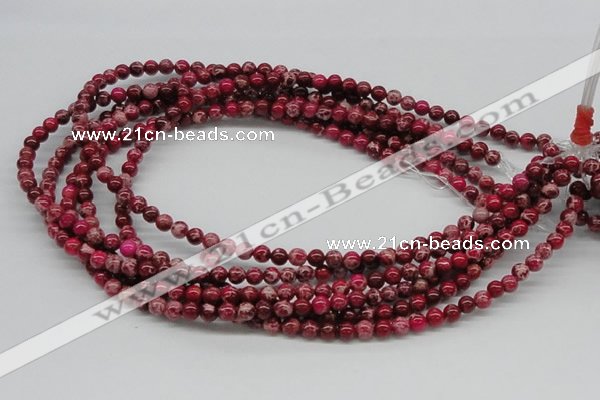 CDE02 15.5 inches 6mm round dyed sea sediment jasper beads