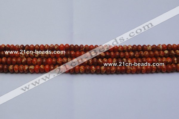 CDE2601 15.5 inches 7*10mm rondelle dyed sea sediment jasper beads