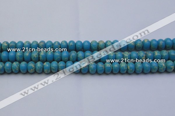 CDE2652 15.5 inches 12*16mm rondelle dyed sea sediment jasper beads