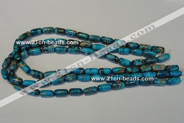 CDE285 15.5 inches 8*16mm column dyed sea sediment jasper beads