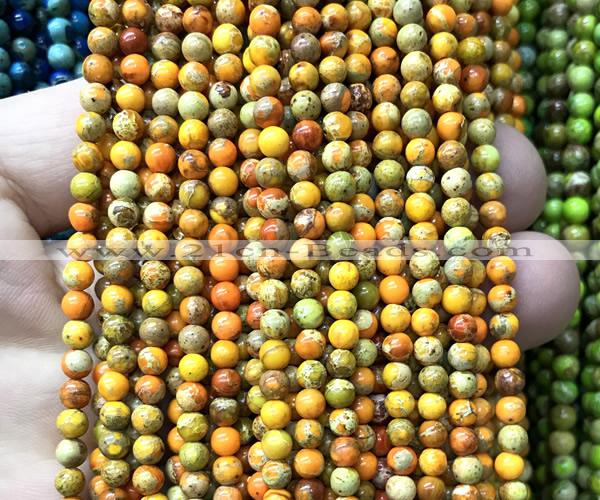 CDE3015 15 inches 4mm round sea sediment jasper beads wholesale