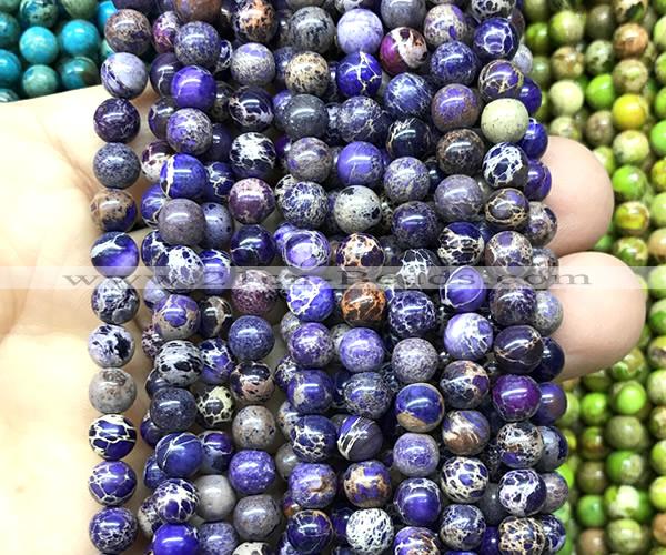 CDE3109 15 inches 6mm round sea sediment jasper beads wholesale