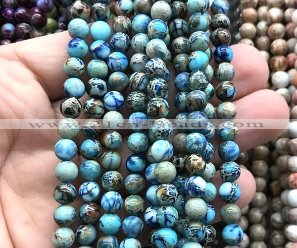 CDE3162 15 inches 6mm round sea sediment jasper beads wholesale