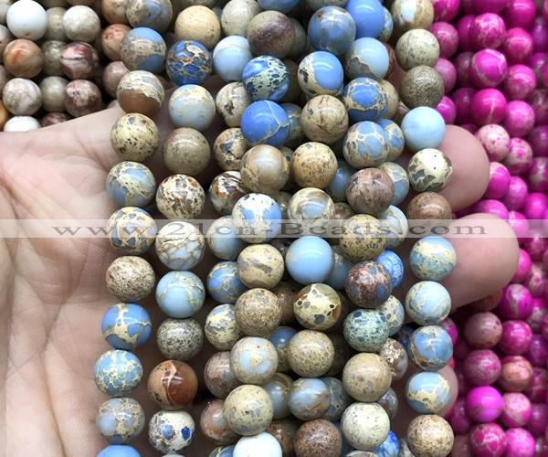 CDE3203 15 inches 8mm round sea sediment jasper beads wholesale