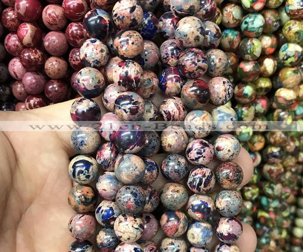 CDE3320 15 inches 10mm round sea sediment jasper beads wholesale