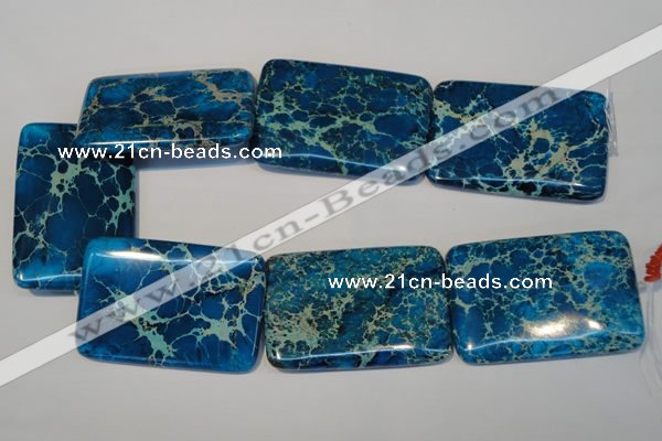 CDE335 15.5 inches 40*60mm rectangle dyed sea sediment jasper beads