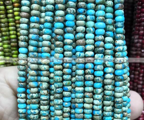 CDE3455 15 inches 3*4mm rondelle sea sediment jasper beads