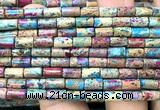 CDE3666 15 inches 4*8mm tube sea sediment jasper beads