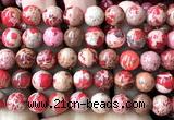 CDE3808 15 inches 10mm round red sea sediment jasper beads