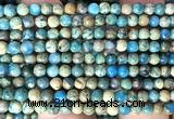 CDE3810 15 inches 4mm round blue sea sediment jasper beads