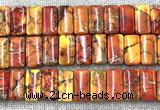 CDE3822 7.5 inches 10*20mm rectangle double drilled sea sediment jasper beads