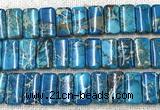 CDE3825 7.5 inches 10*20mm rectangle double drilled sea sediment jasper beads