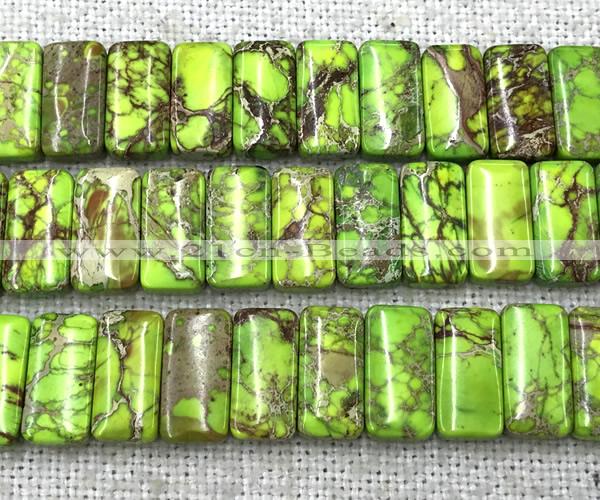 CDE3827 7.5 inches 10*20mm rectangle double drilled sea sediment jasper beads