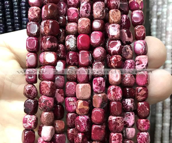 CDE3904 15 inches 5*7mm nuggets sea sediment jasper beads